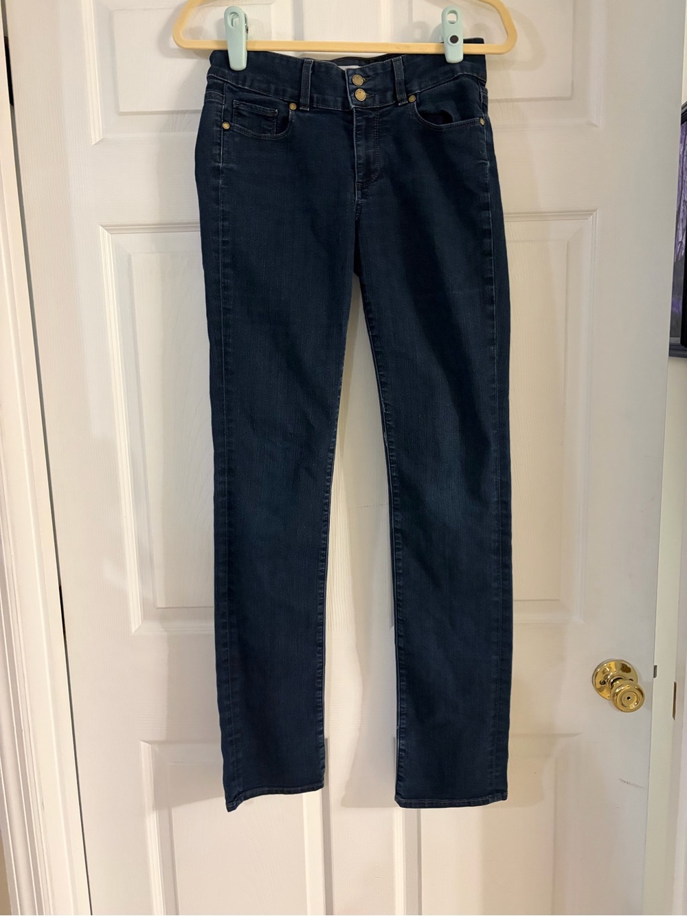 Paige Hidden Hills straight leg denim jeans mid rise women’s size 28